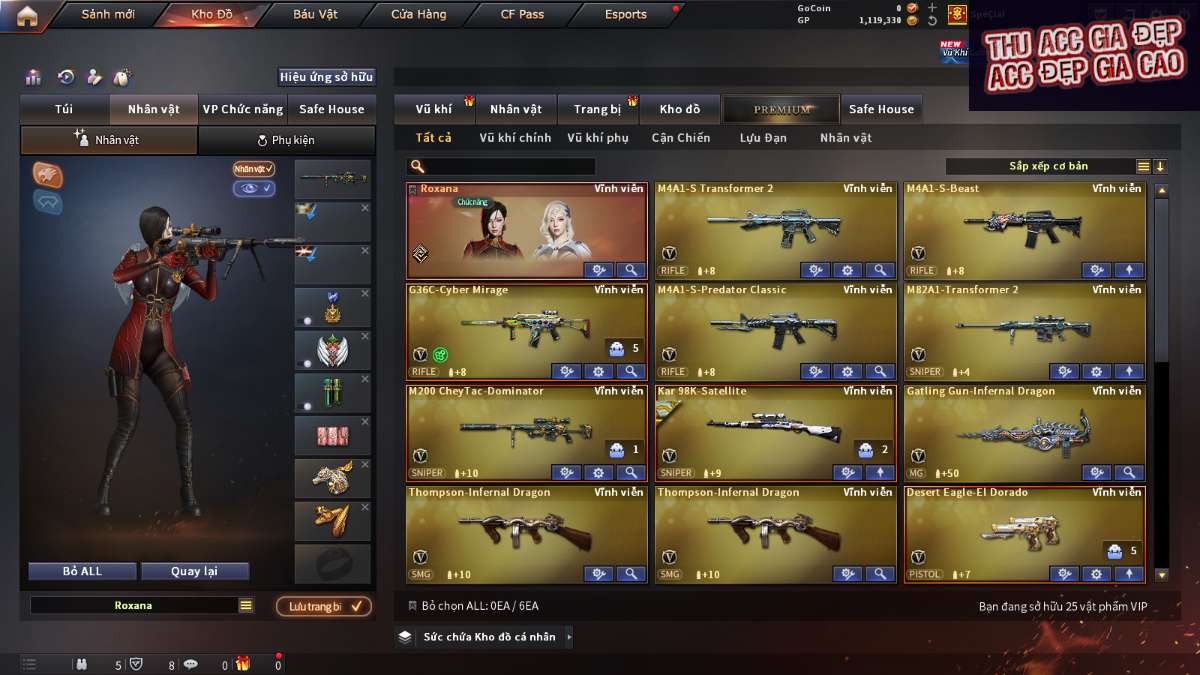 shop acc cf uy tin gia re